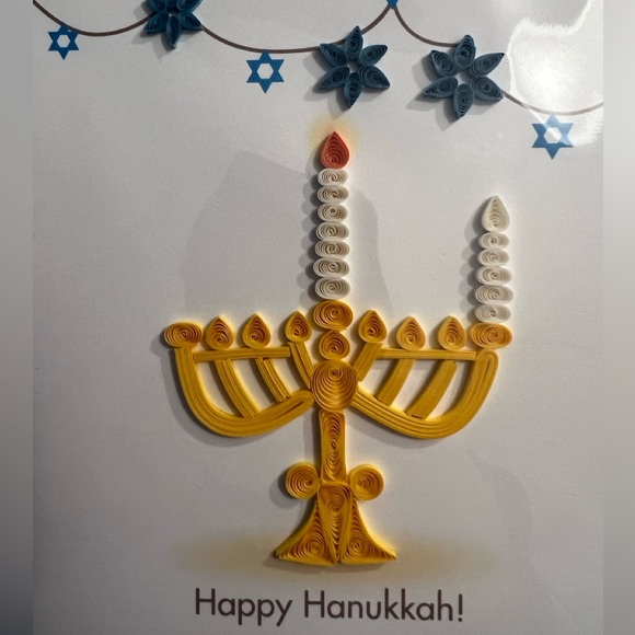BI Handmade Hanukah+Holiday Quilling Blank Greeting Card Bundle of Two - Picture 6 of 6